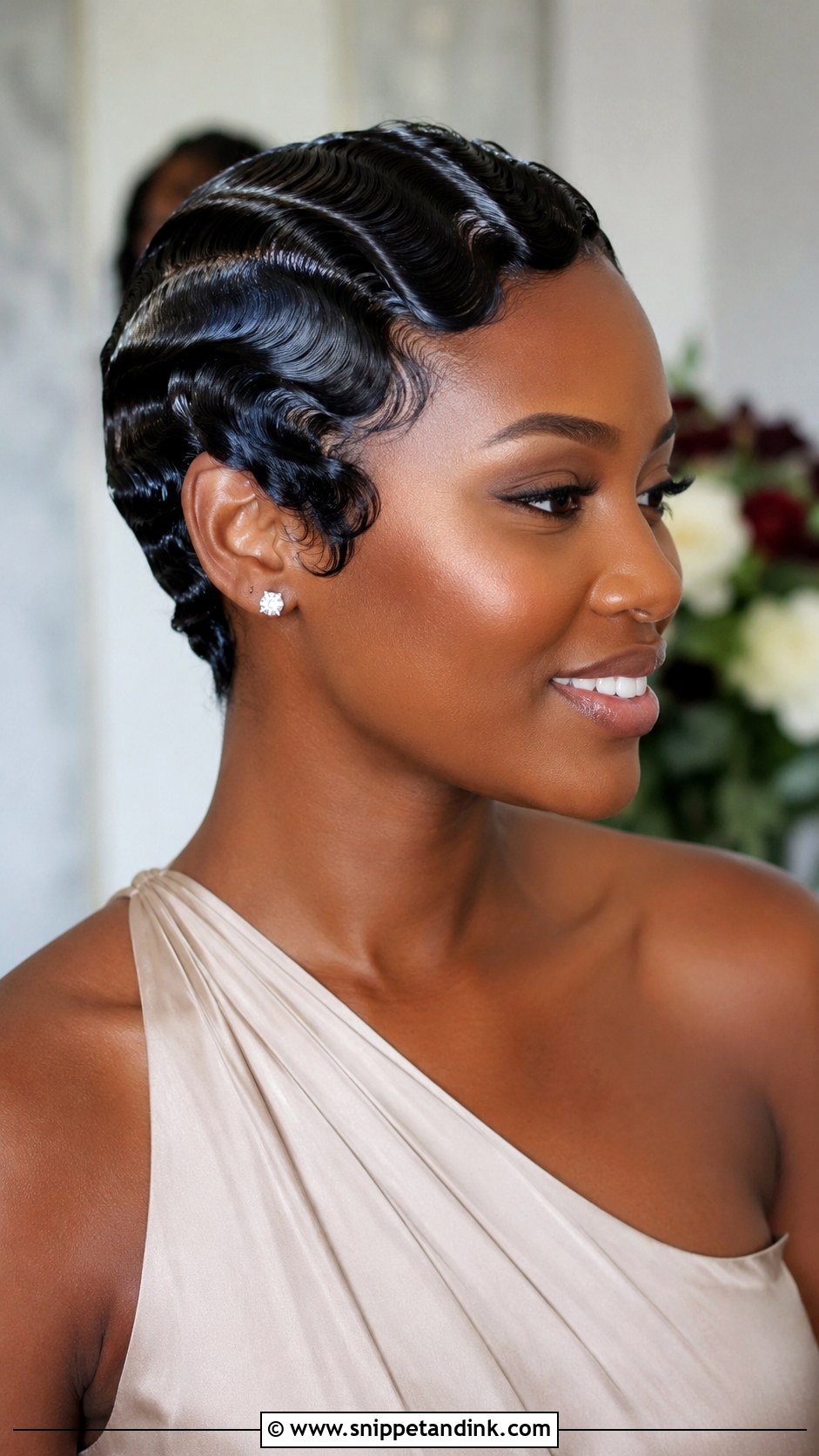 Short Bridesmaid Hair With Finger Waves - Snippet and Ink - 25 Bridesmaid Short Hairstyles