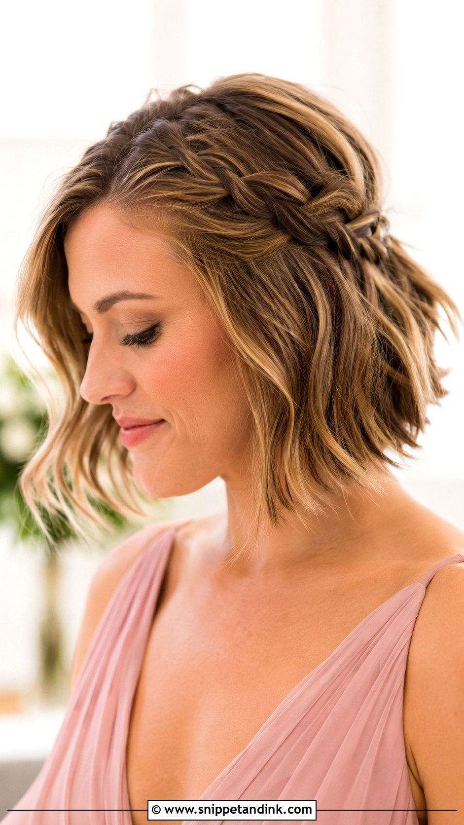 Short Bridesmaid Hair With Side Braid - Snippet and Ink - 30 Bridesmaid Hair Short Ideas