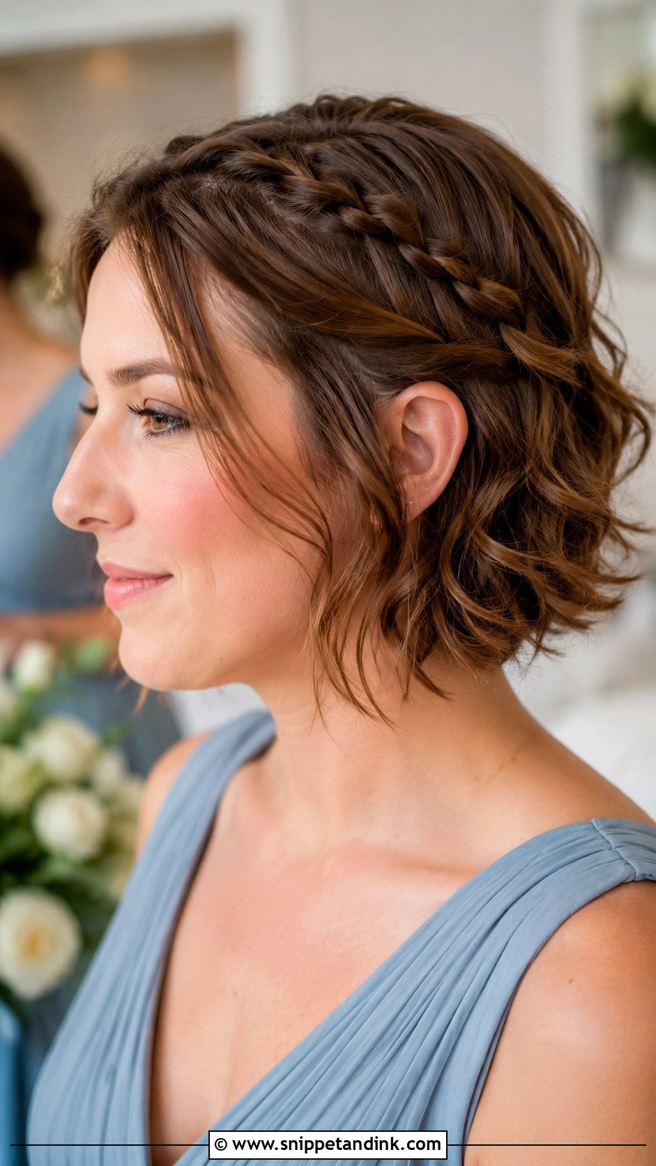 Short Bridesmaid Hair With Side Braid - Snippet and Ink - 20 Simple Bridesmaid Hair Short Ideas