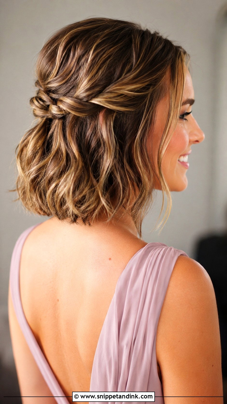 Short Bridesmaid Half Up Bob - Snippet and Ink - 25 Bridesmaid Short Hairstyles