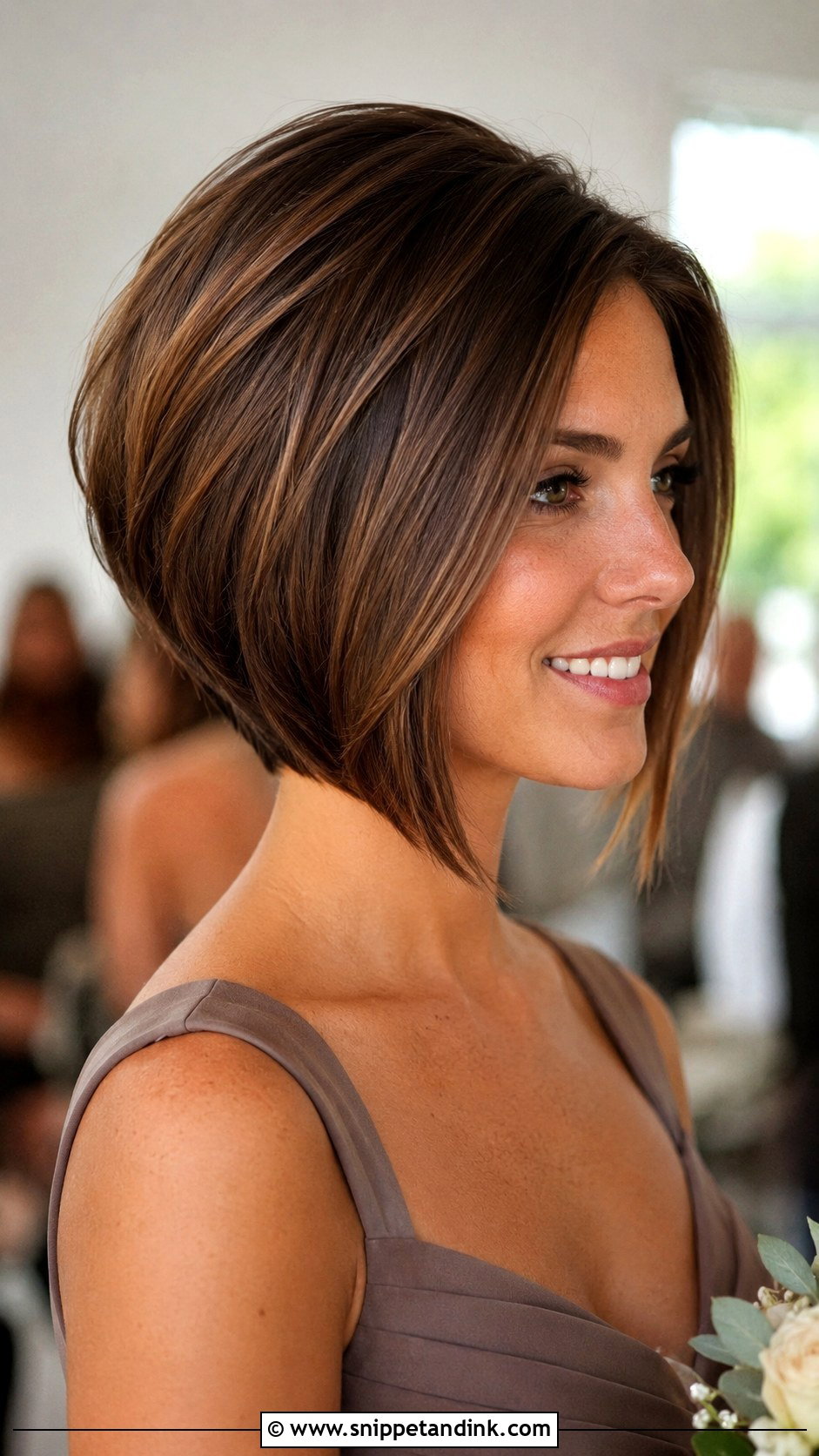 Short Bridesmaid Inverted Bob - Snippet and Ink - 20 Short Hair Styles for Bridesmaid