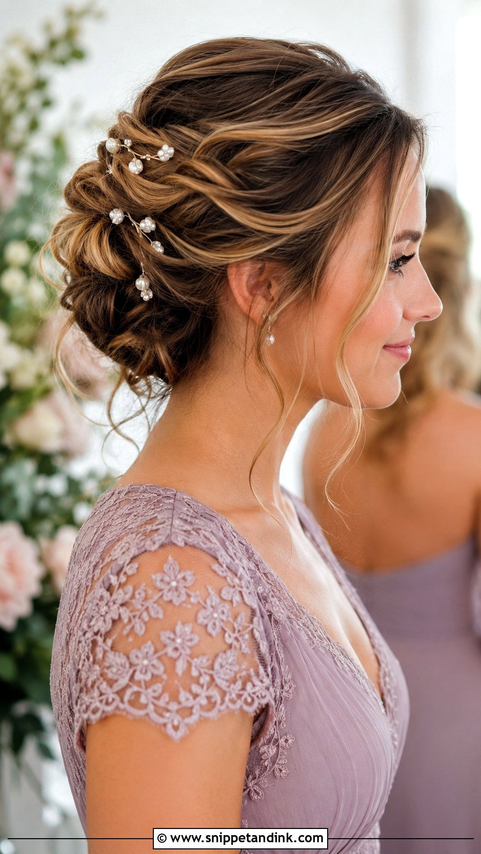 Short Bridesmaid Low Bun Bob - Snippet and Ink - 20 Short Hair Styles for Bridesmaid