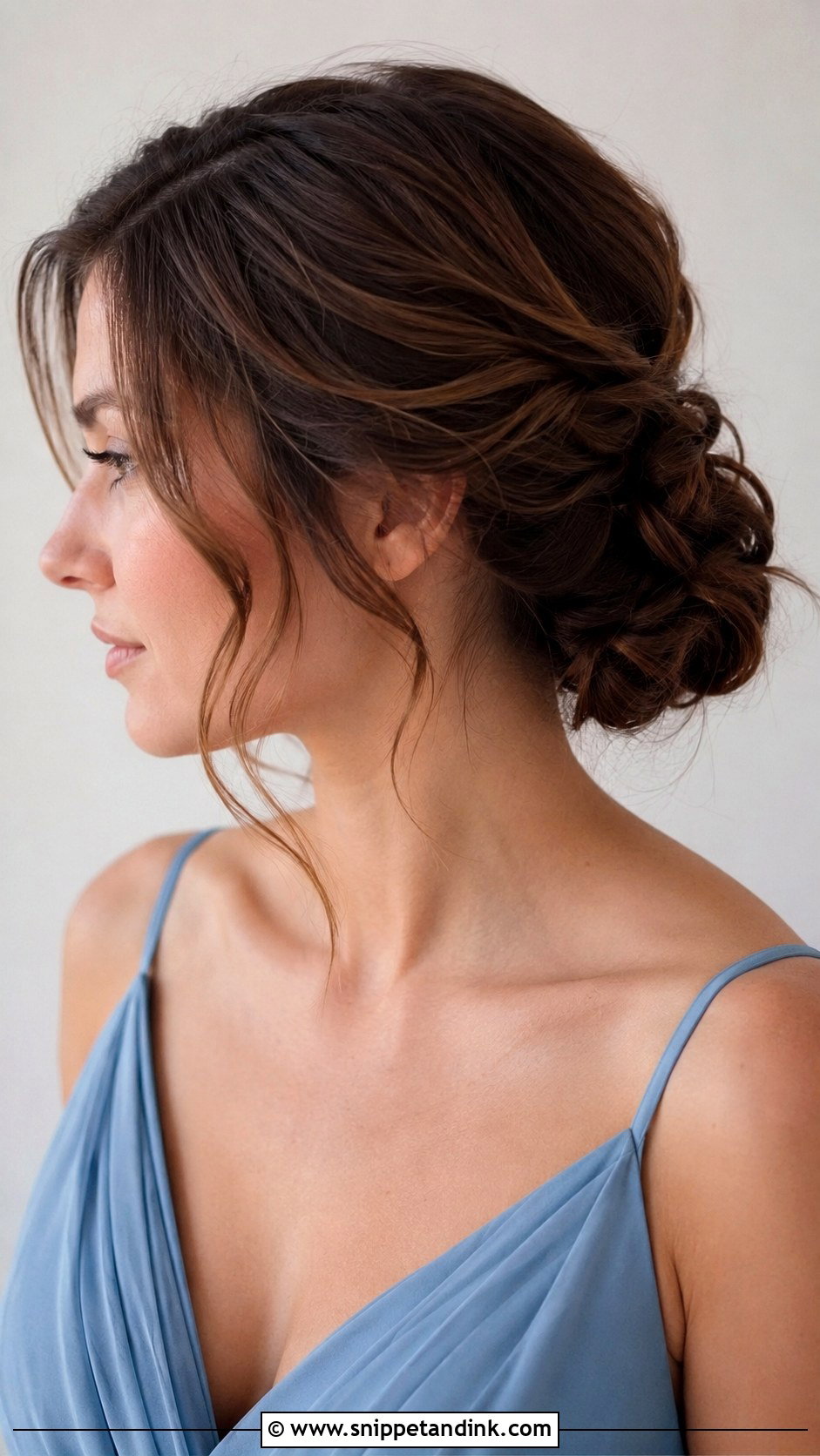 Short Bridesmaid Messy Bun - Snippet and Ink - 30 Bridesmaid Hair Short Ideas