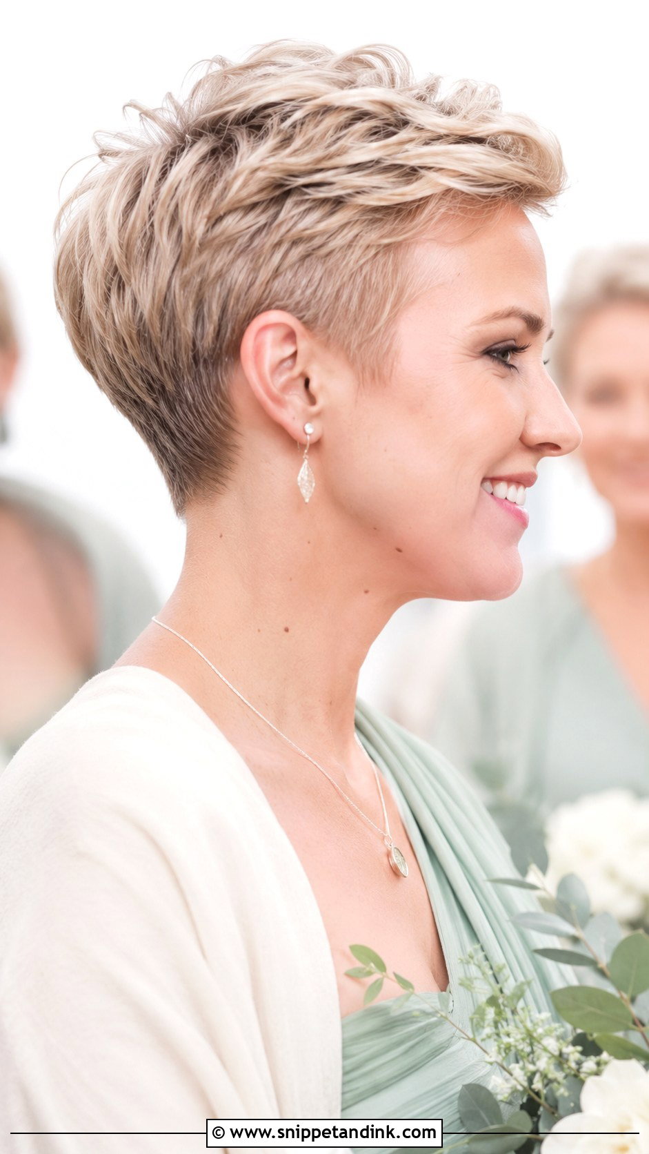 Short Bridesmaid Pixie Cut - Snippet and Ink - 20 Short Bridesmaid Hairstyle Ideas