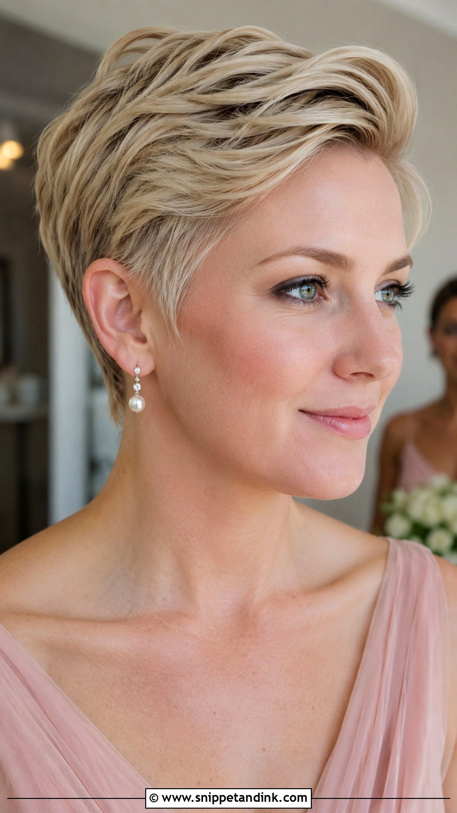 Short Bridesmaid Pixie With Volume - Snippet and Ink - 25 Bridesmaid Short Hairstyles