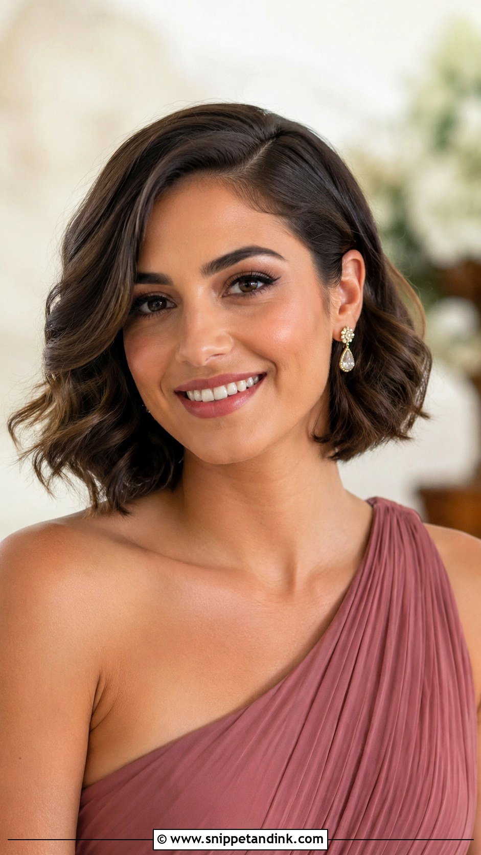 Short Bridesmaid Side Part Bob - Snippet and Ink - 20 Short Bridesmaid Hairstyle Ideas