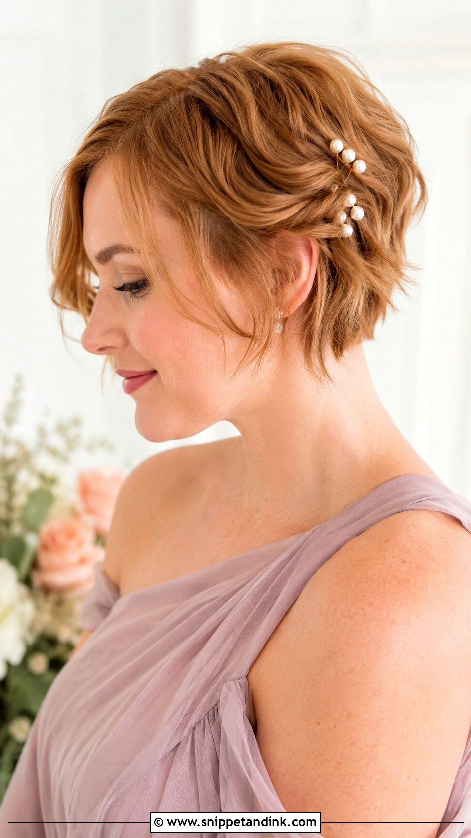Short Bridesmaid Twisted Updo - Snippet and Ink - 20 Short Hair Styles for Bridesmaid