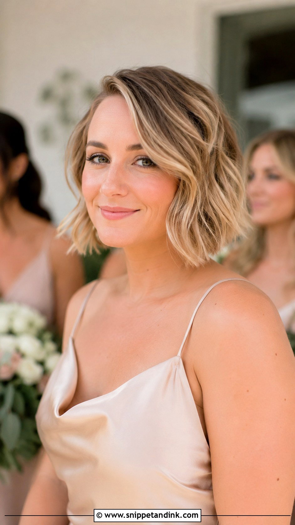 Short Bridesmaid Wavy Bob - Snippet and Ink - 20 Short Hair Styles for Bridesmaid