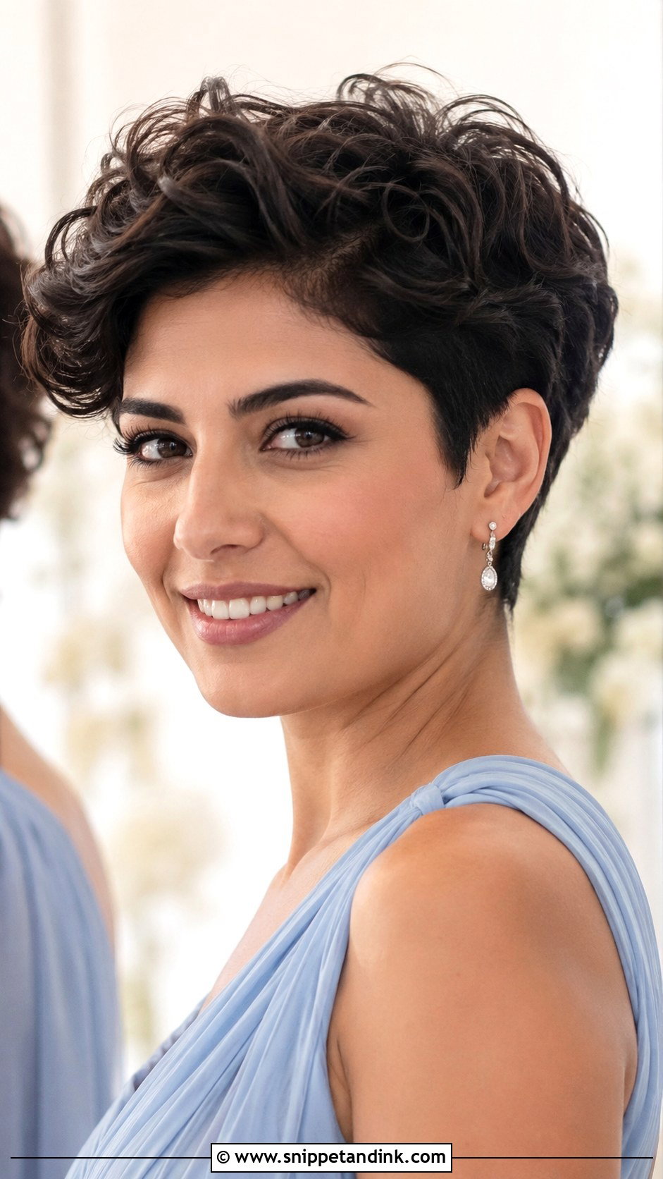 Short Bridesmaid Wavy Pixie - Snippet and Ink - 20 Short Hair Styles for Bridesmaid