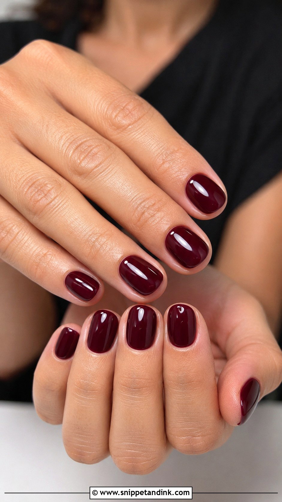 Short Burgundy Nails - Snippet and Ink - 20 Short Wedding Guest Nails