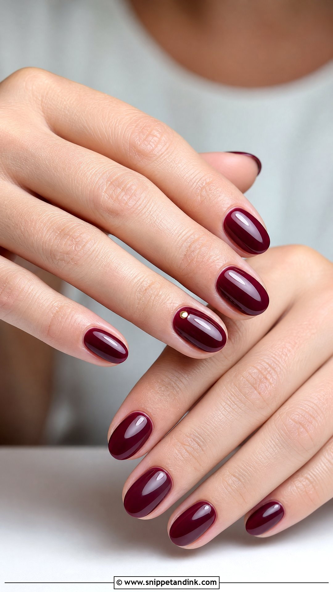 Short Burgundy Wedding Nails - Snippet and Ink - 25 Burgundy Wedding Nails