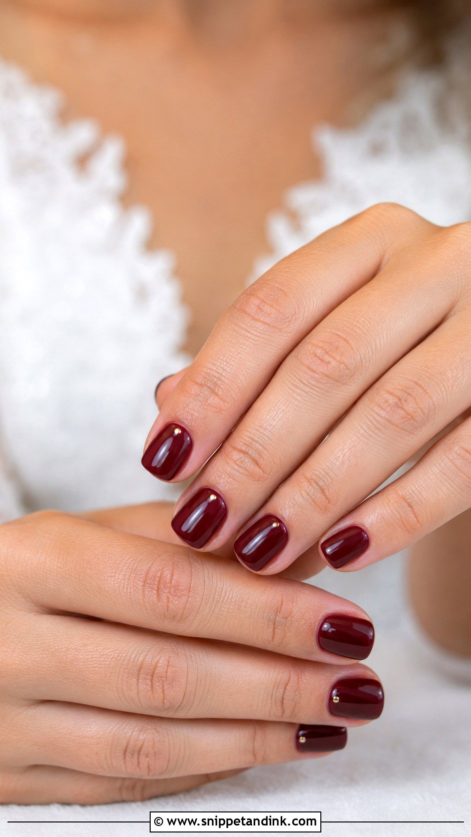 Short Burgundy Wedding Nails - Snippet and Ink - 20 Burgundy Wedding Nails Brides