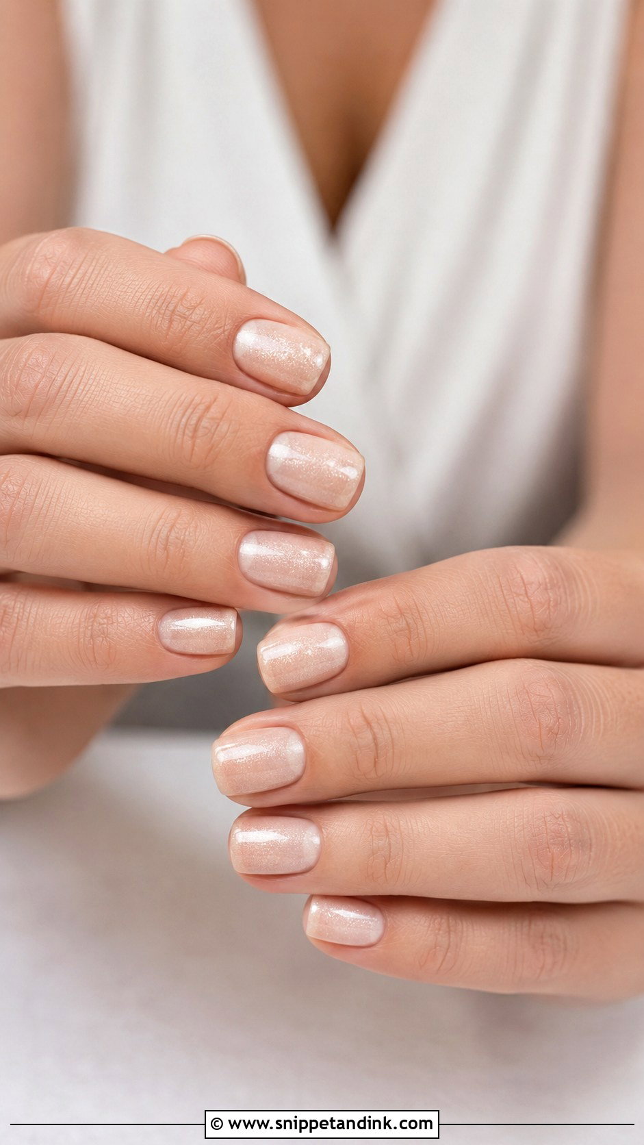 Short Champagne Wedding Nails - Snippet and Ink - 20 Champagne Wedding Nails