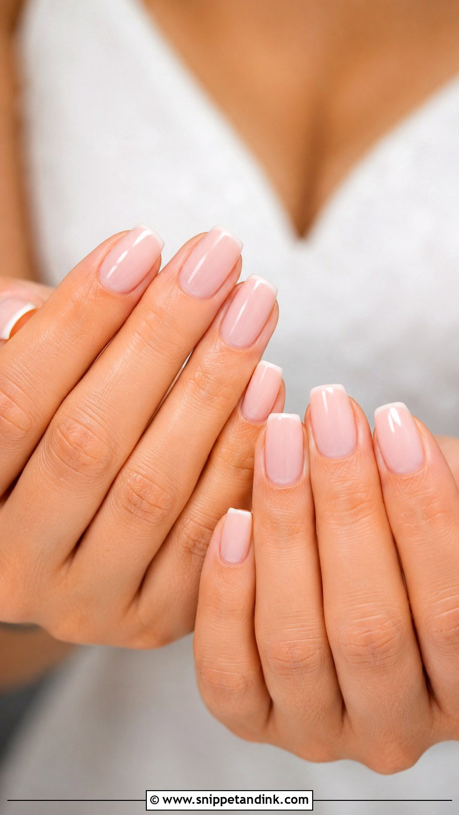 Short Coffin Bridal Nails - Snippet and Ink - 20 Coffin Bridal Nails