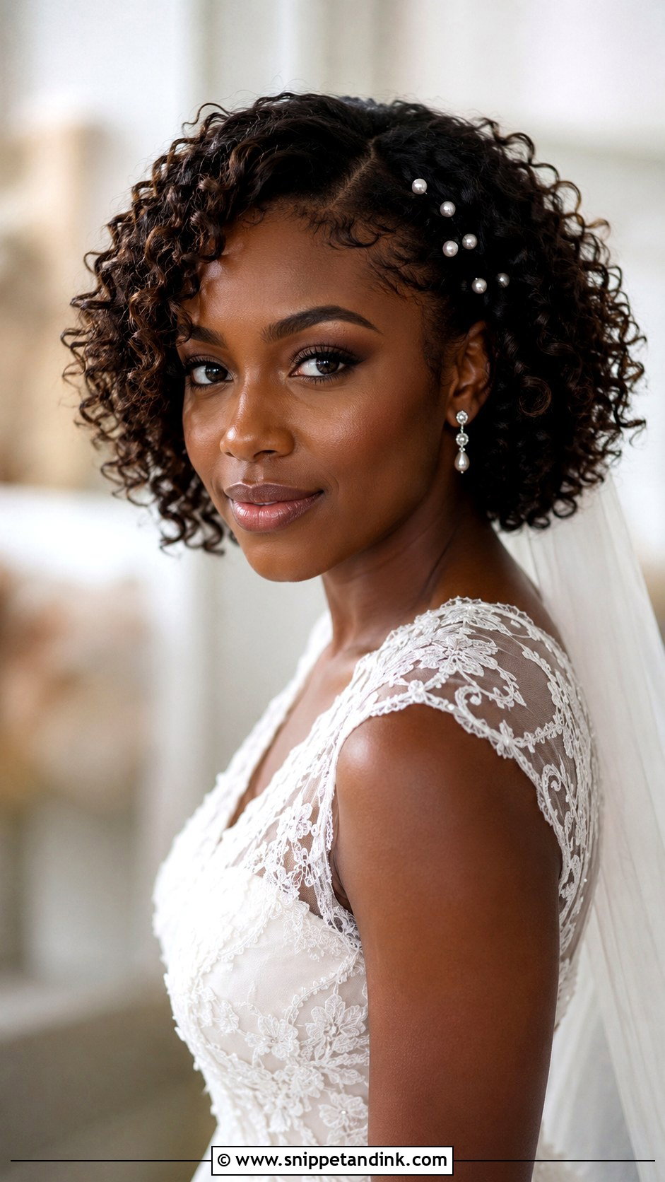 Short Curly Bob Bride - Snippet and Ink - 15 Short Hair Styles Bride