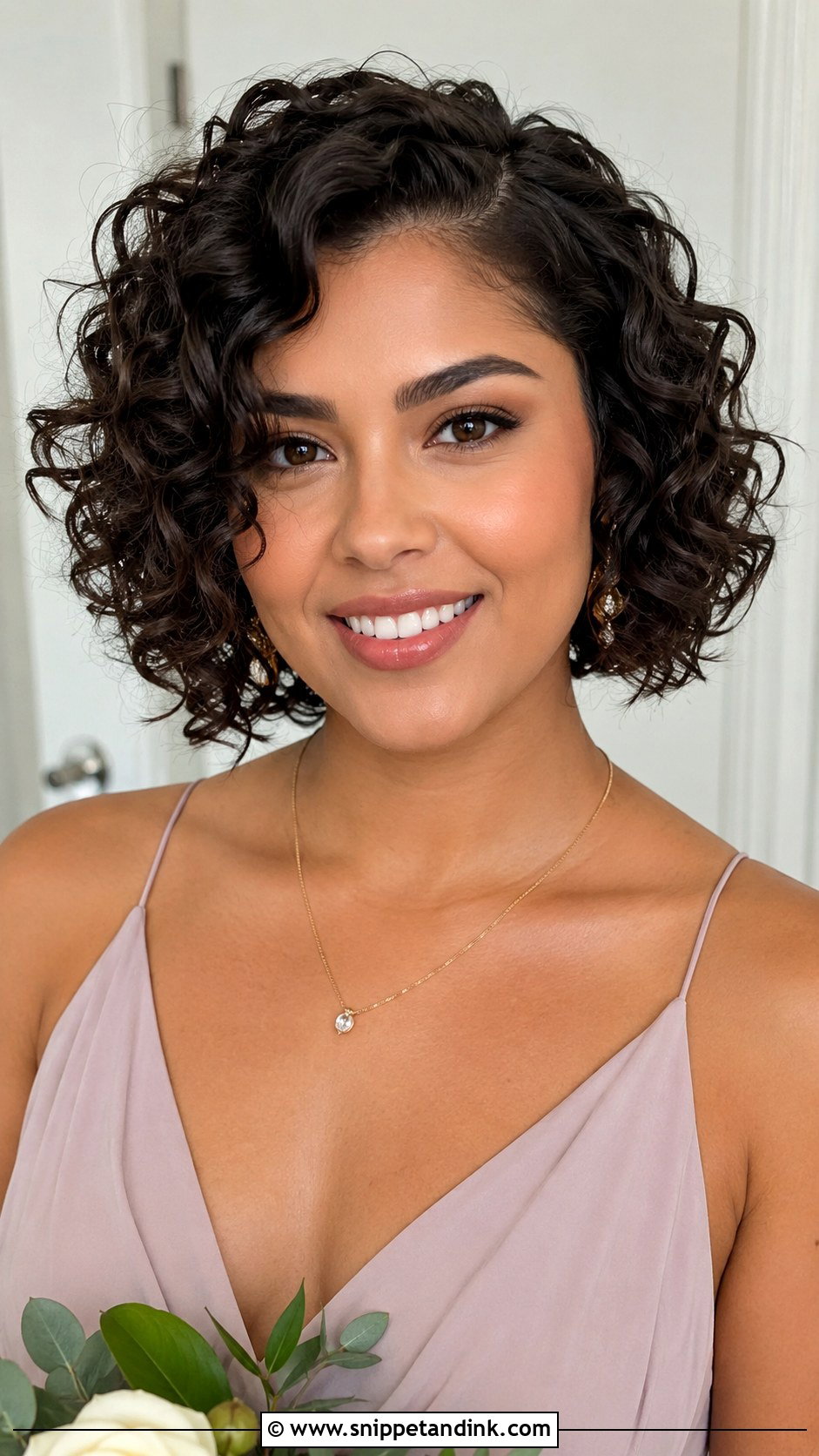Short Curly Bob Bridesmaid Hair - Snippet and Ink - 20 Bridesmaid Hair Short Length Ideas