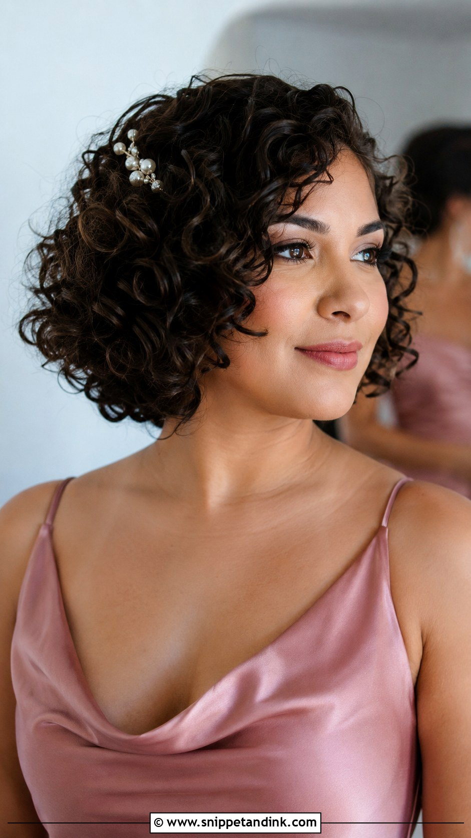 Short Curly Bob For Bridesmaid - Snippet and Ink - 20 Short Hair for Wedding Bridesmaid Ideas