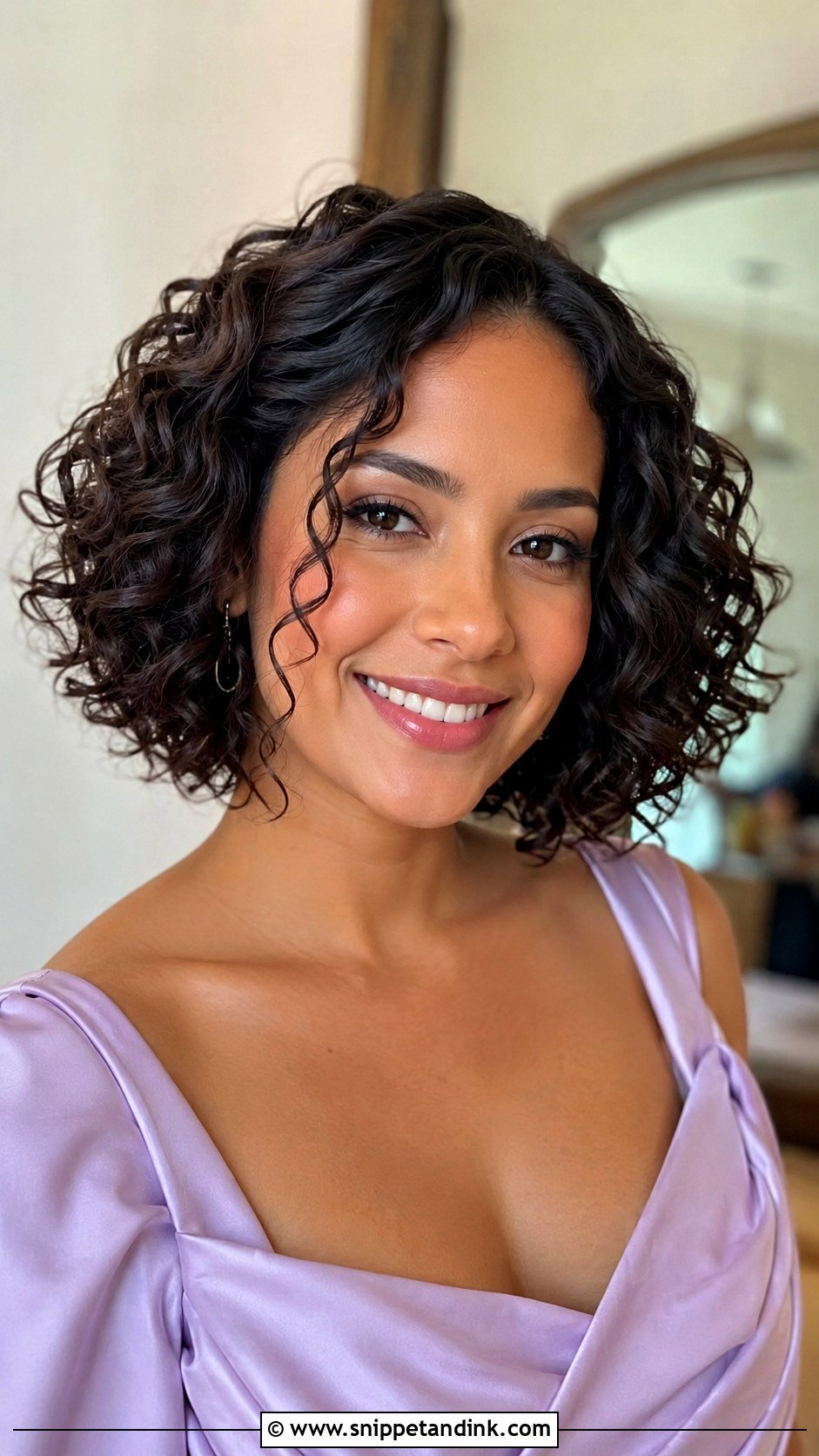 Short Curly Bob For Engagement - Snippet and Ink - 15 Short Hair Styles for Engagement