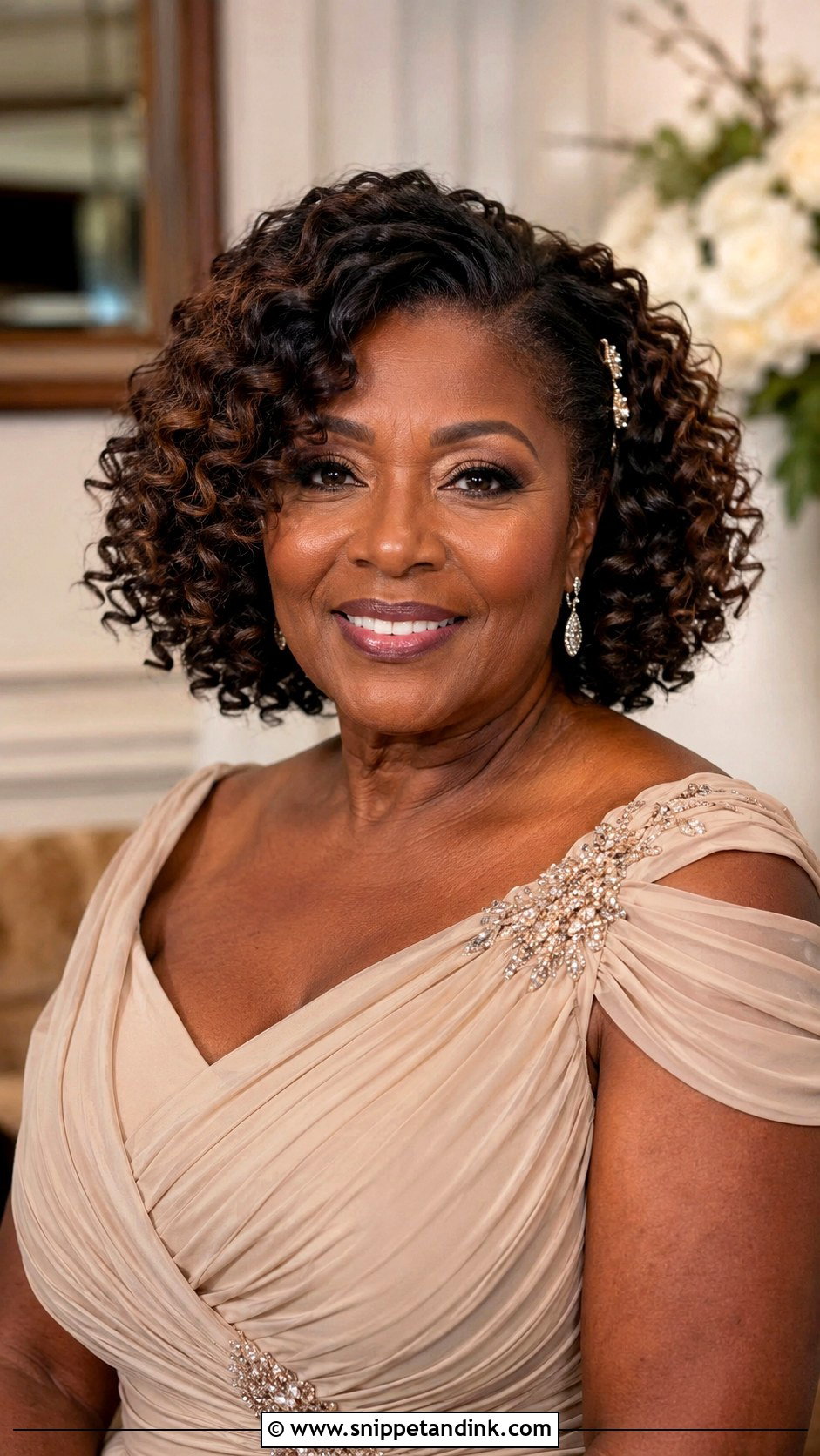 Short Curly Bob For Mother Of The Groom - Snippet and Ink - 15 Mother of the Groom Short Hair Ideas