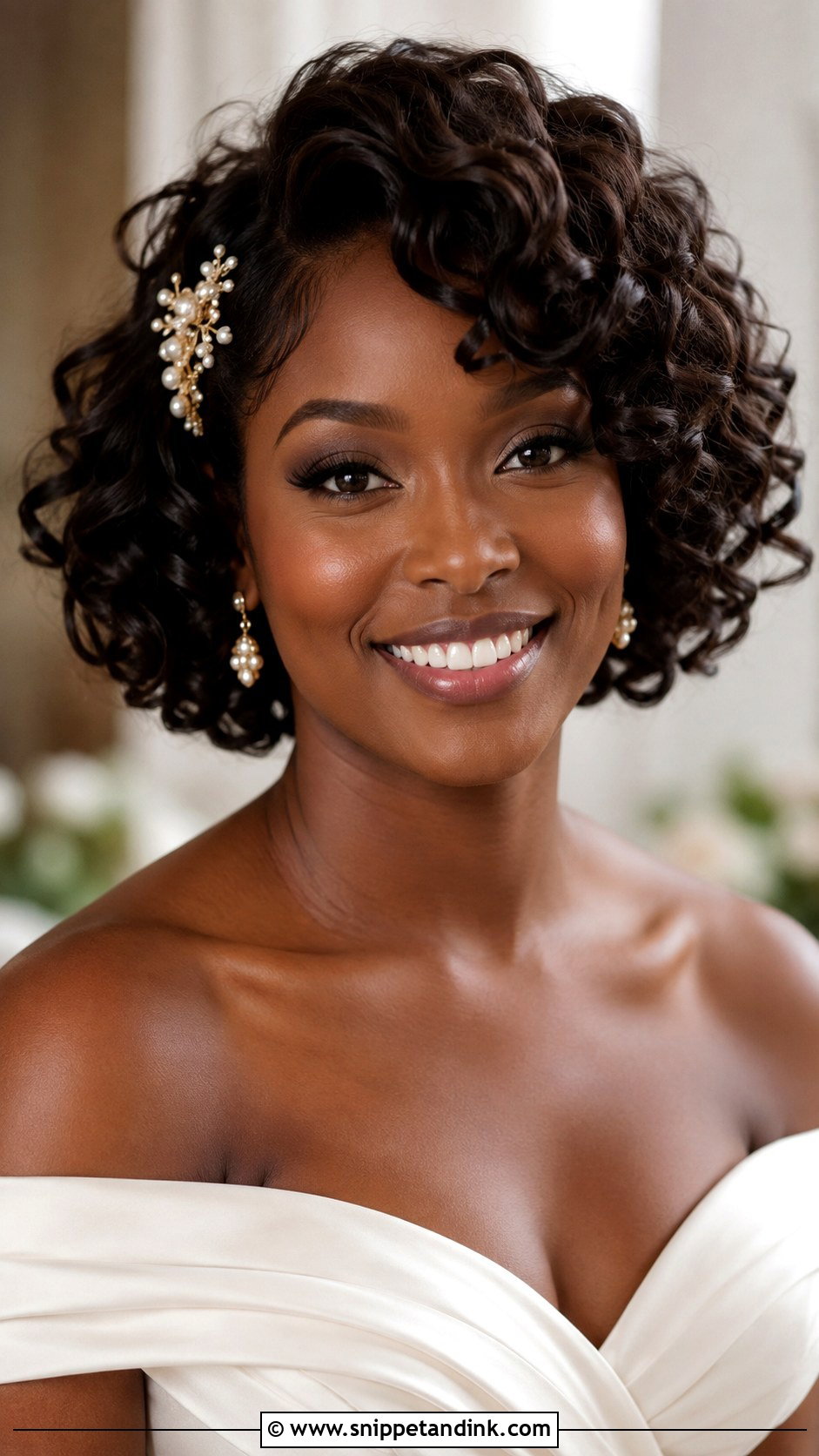 Short Curly Bob For Wedding - Snippet and Ink - 15 Short Hair Designs for Wedding Ideas