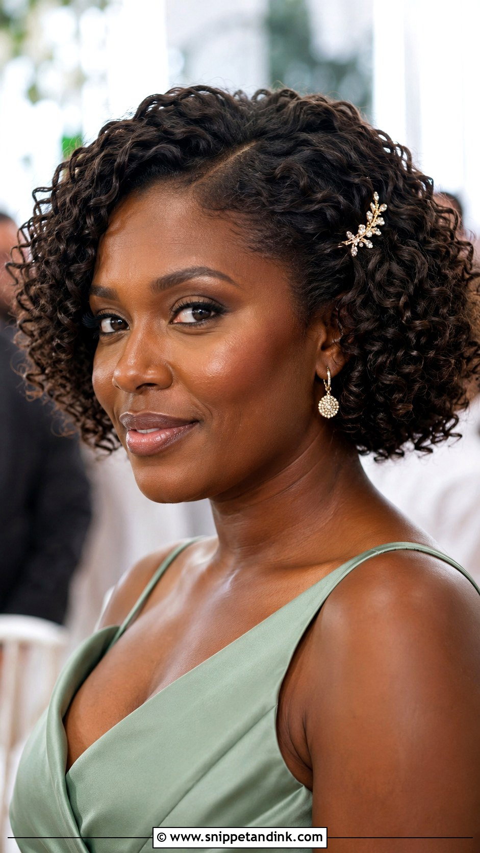 Short Curly Bob Wedding Guest Hair - Snippet and Ink - 15 Wedding Guest Hair Short Length Ideas
