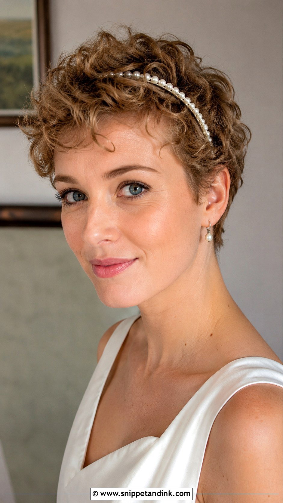 Short Curly Bridal Pixie - Snippet and Ink - 15 Short Curly Bridal Hairstyles