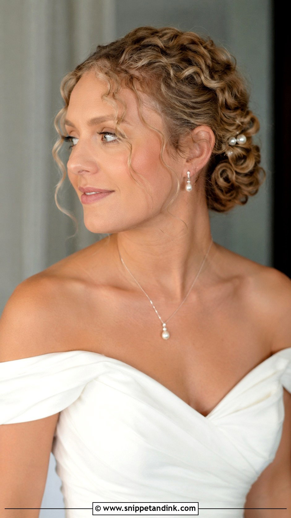 Short Curly Bridal Updo - Snippet and Ink - 15 Short Curly Hair Bridal Hairstyles