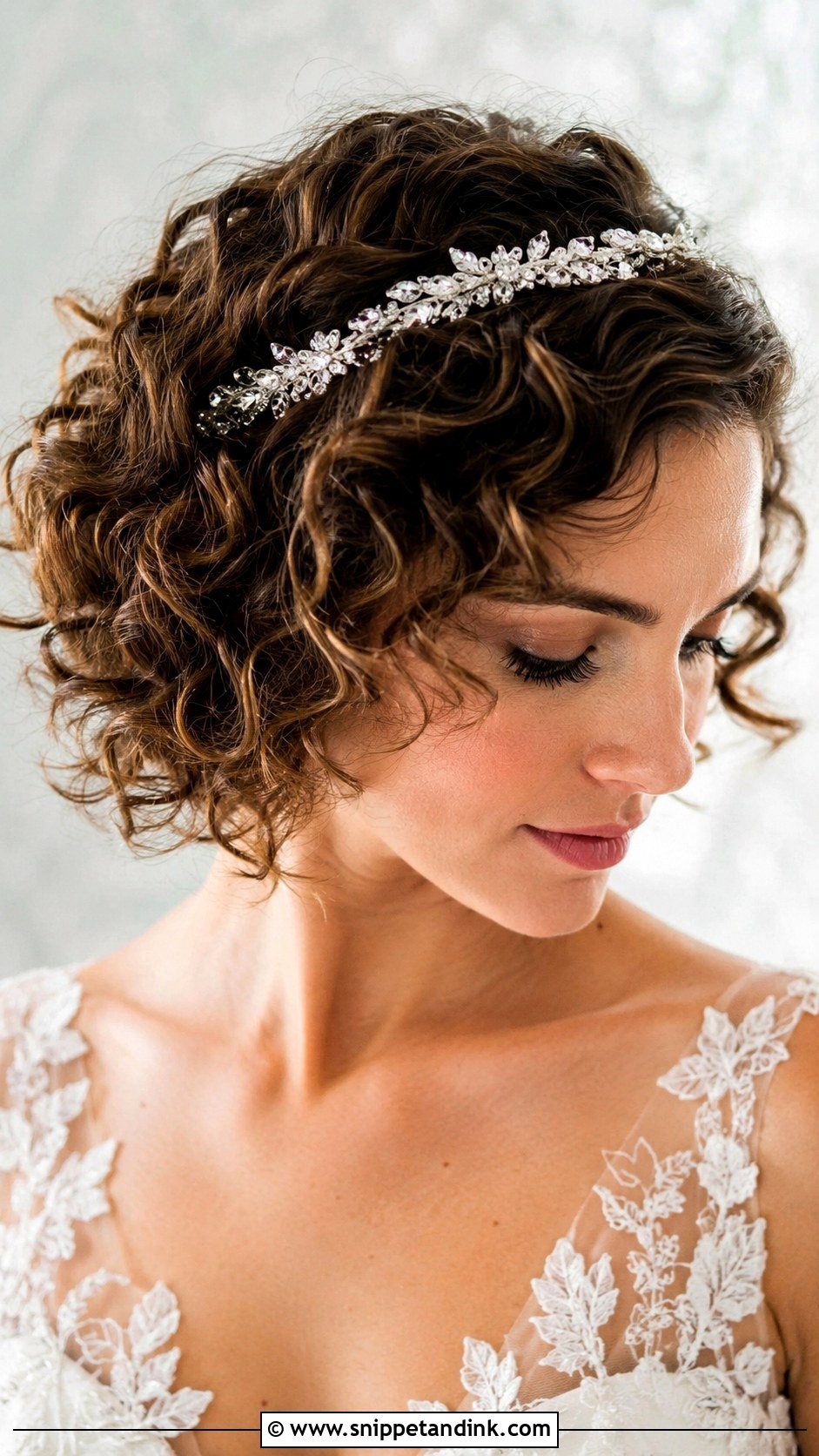 Short Curly Hair With Braids - Snippet and Ink - 25 Short Curly Bridal Hair Ideas