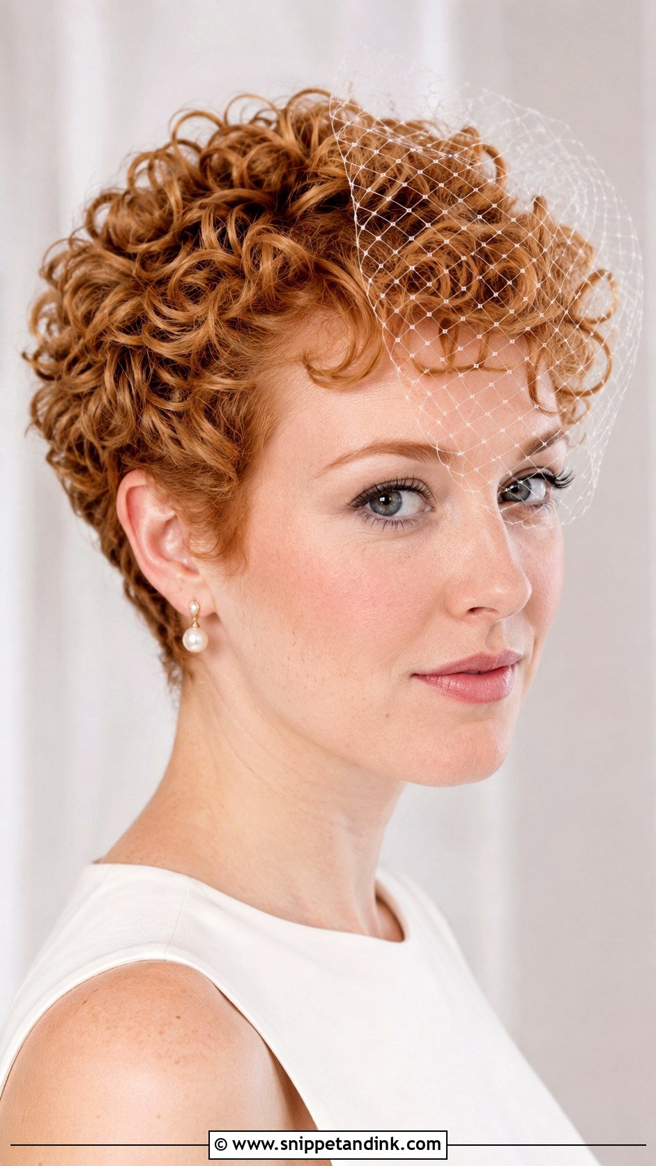 Short Curly Hair With Flower Crown - Snippet and Ink - 15 Short Wedding Hairstyles for Curly Hair