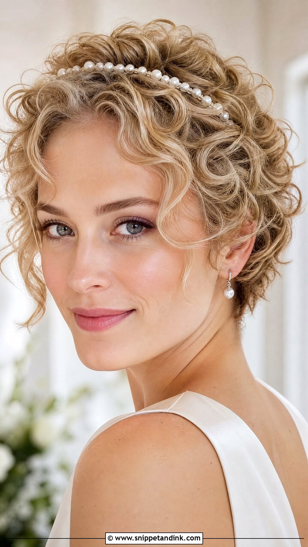 Short Curly Hair With Headband Wedding - Snippet and Ink - 15 Curls for Short Hair Wedding