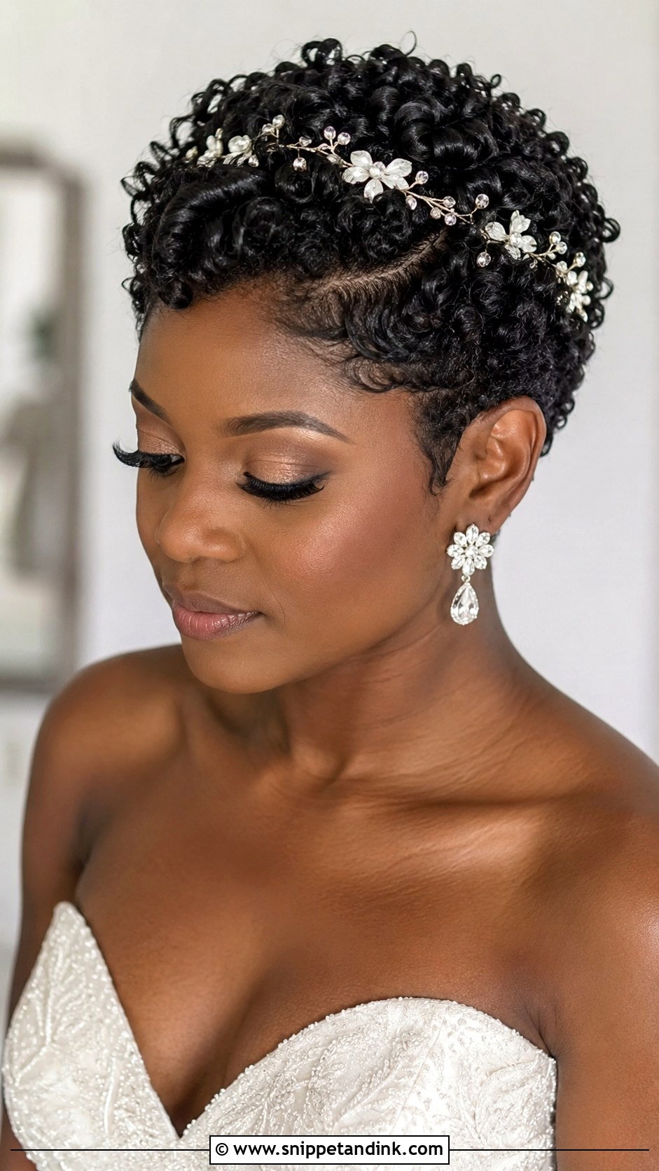 Short Curly Pixie Bride - Snippet and Ink - 15 Short Hair Styles Bride