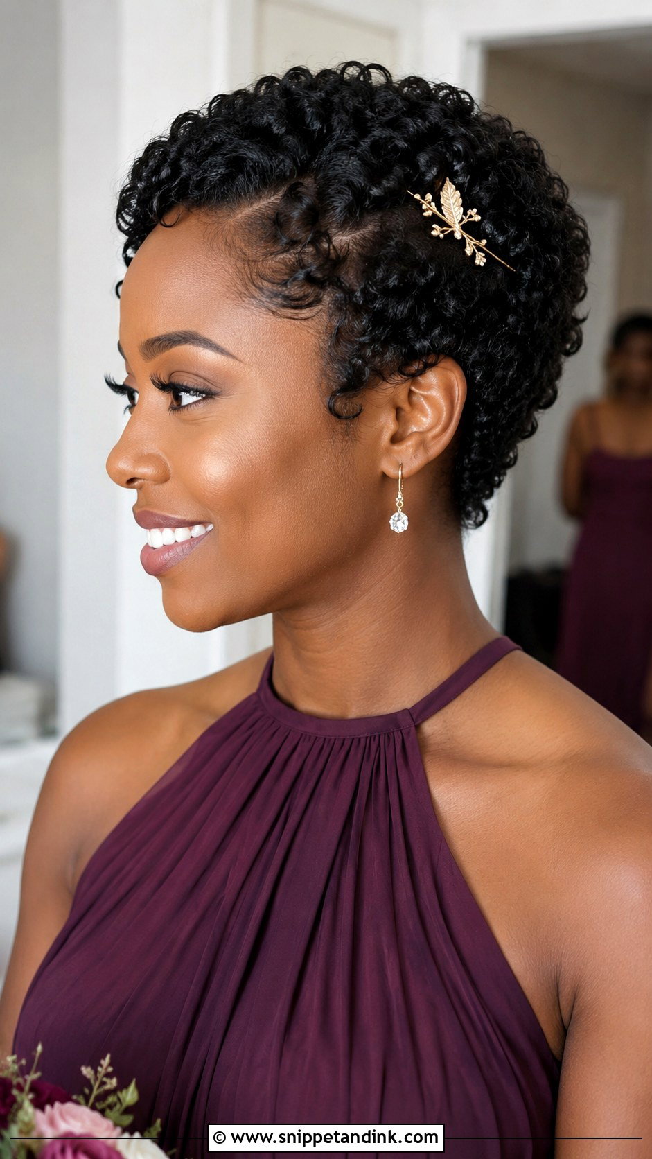 Short Curly Pixie Bridesmaid Hairstyle - Snippet and Ink - 20 Short Hairstyles for Wedding Bridesmaid