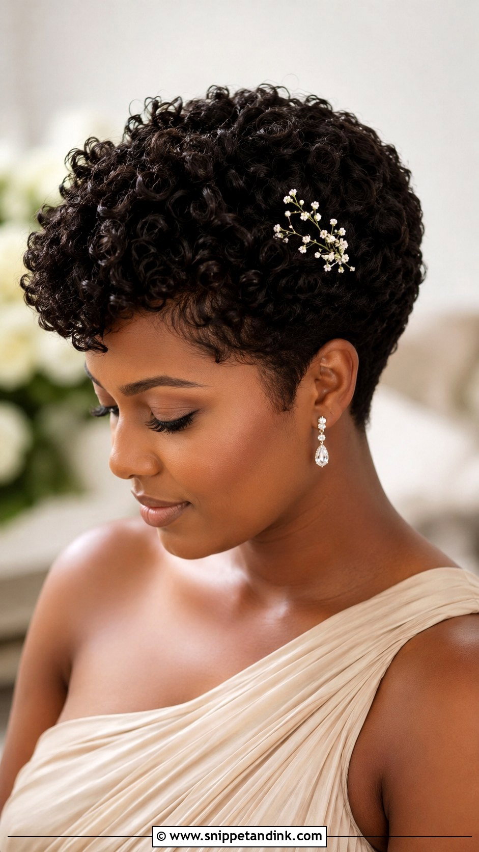 Short Curly Pixie For Bridesmaid - Snippet and Ink - 20 Short Hair Styles for Wedding Bridesmaid