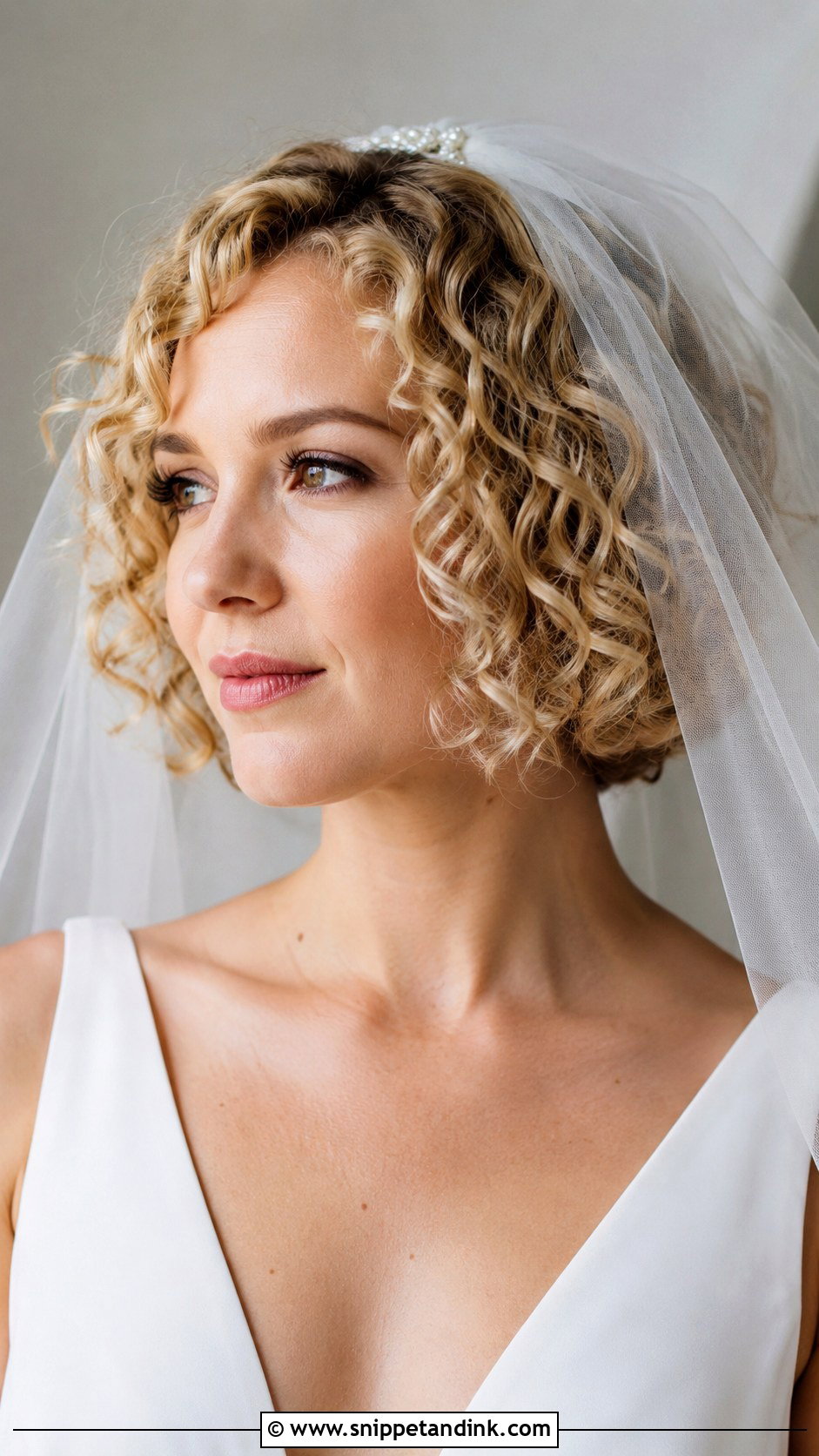 Short Curly Pixie Wedding Hairstyle - Snippet and Ink - 15 Short Wedding Hairstyles for Curly Hair