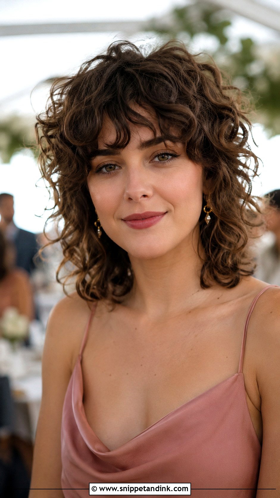 Short Curly Shag Wedding Guest Hair - Snippet and Ink - 15 Short Curly Hair Wedding Guest Styles