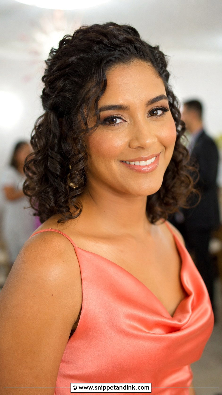 Short Curly Twist Back Wedding Guest Hair - Snippet and Ink - 15 Short Curly Hair Wedding Guest Styles