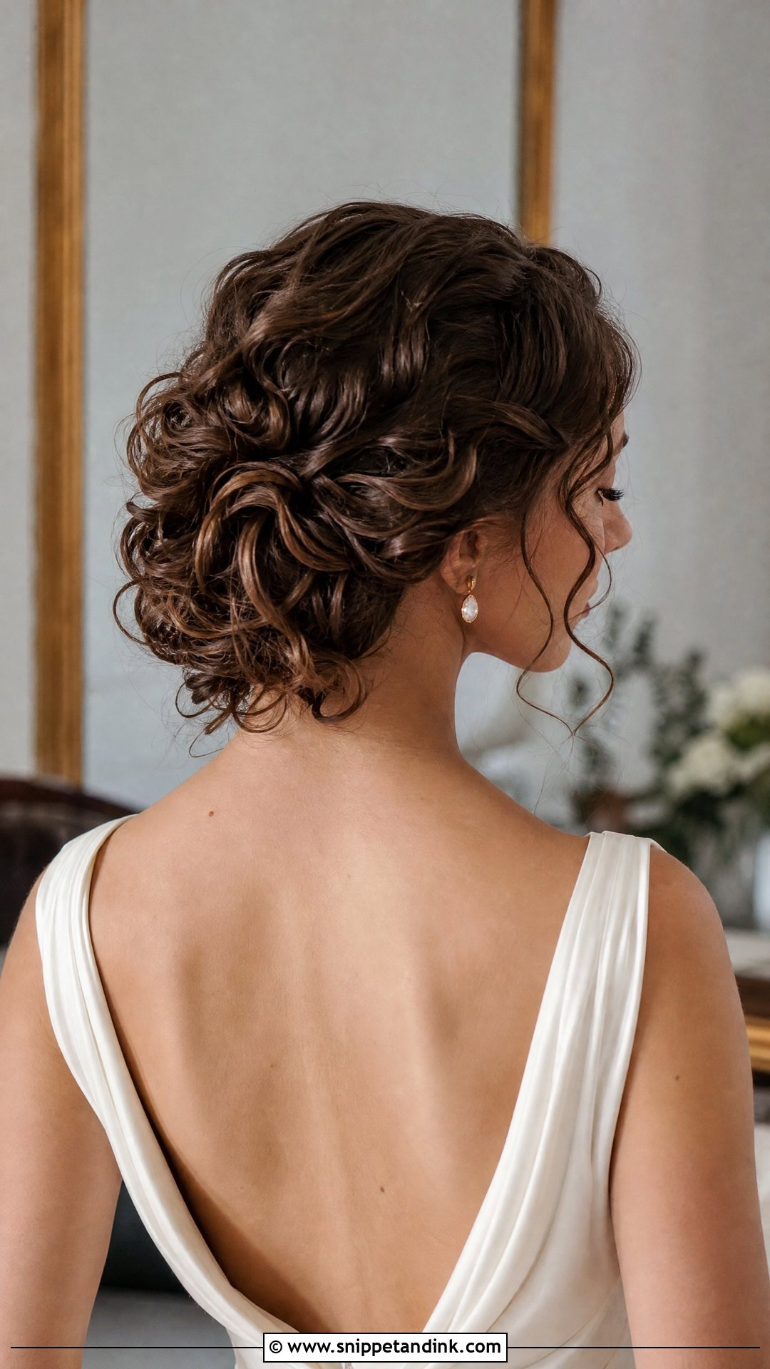 Short Curly Updo For Wedding - Snippet and Ink - 20 Short Curly Hair for Wedding Ideas