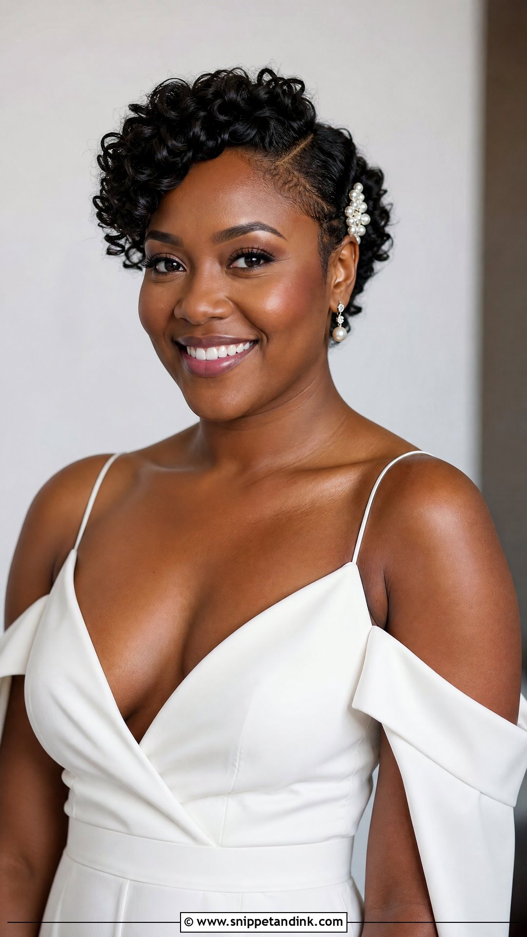 Short Curly Wedding Hair - Snippet and Ink - 15 Curls Hair Styles for Wedding