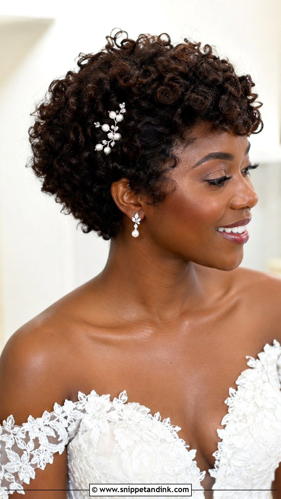 Short Curly Wedding Hair - Snippet and Ink - 15 Hairstyles for Short Length Hair Wedding