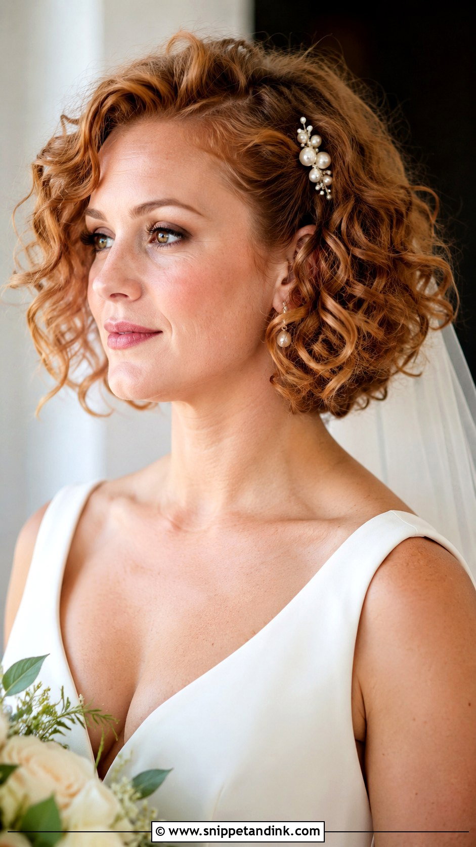 Short Curly Wedding Hair - Snippet and Ink - 15 Wedding Hairstyles with Curls