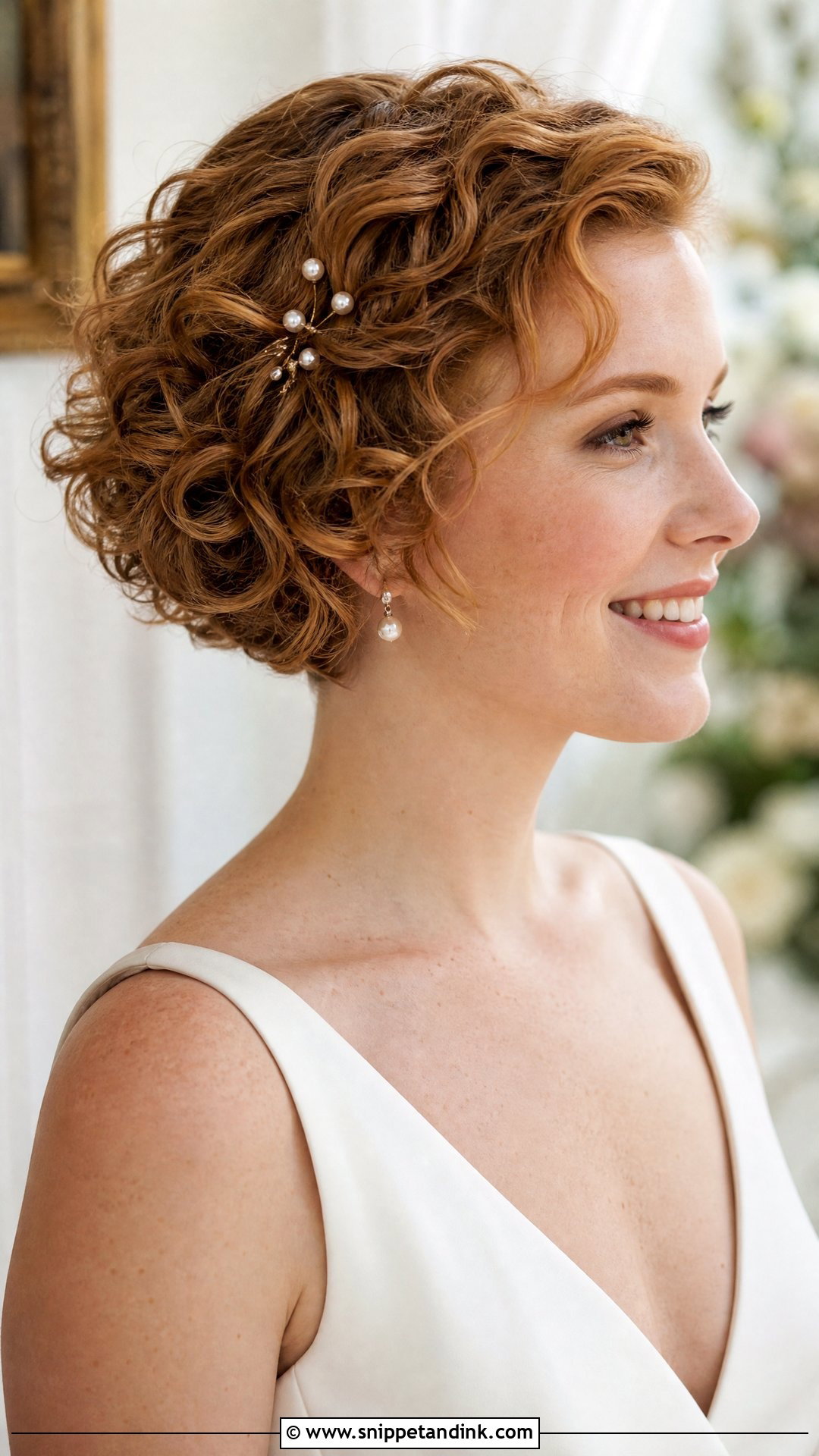Short Curly Wedding Hair - Snippet and Ink - 15 Curl Wedding Hair Ideas