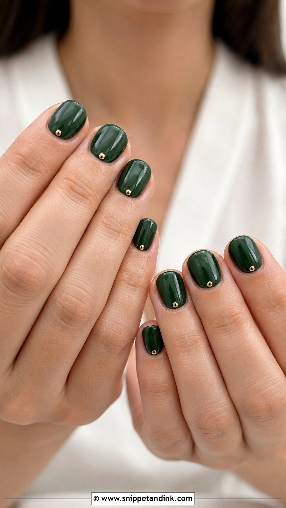 Short Dark Green Wedding Nails - Snippet and Ink - 20 Dark Green Wedding Nails