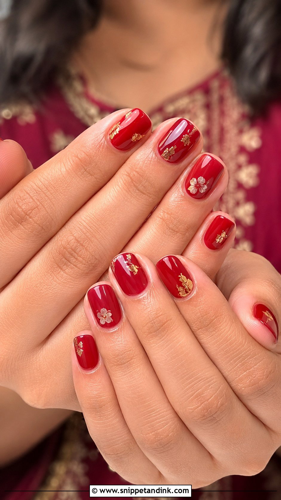 Short Desi Wedding Nails - Snippet and Ink - 30 Desi Wedding Nails