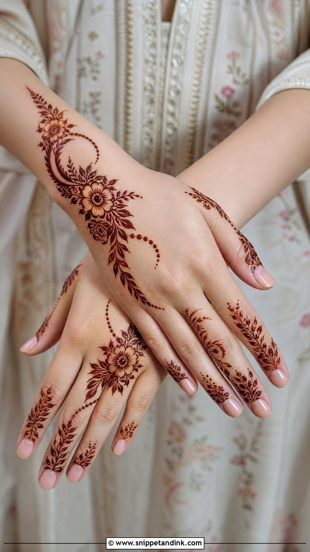 Short Eid Mehndi Design - Snippet and Ink - 30 Short Mehndi Designs
