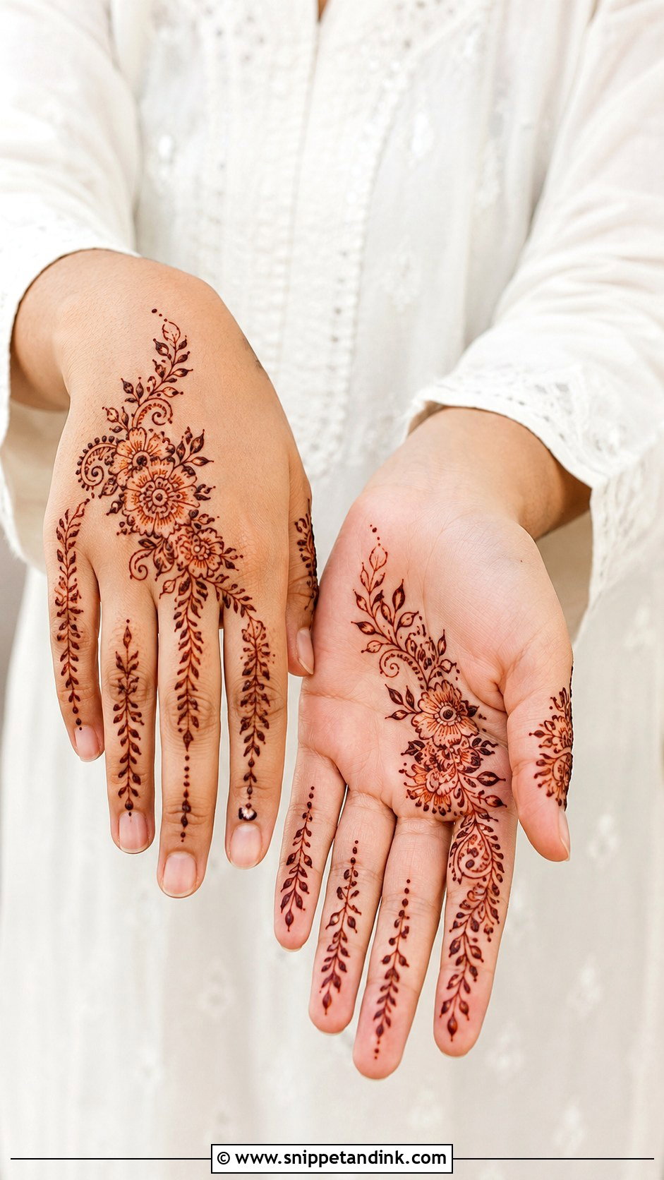 Short Finger Mehndi Design - Snippet and Ink - 35 Trendy Mehndi Designs
