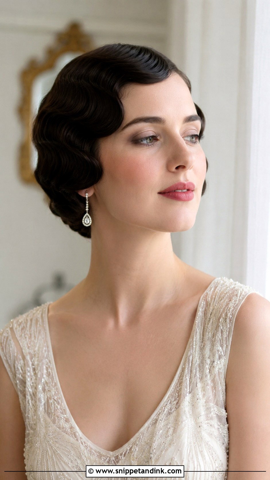 Short Finger Wave Bride - Snippet and Ink - 15 Short Hair Styles Bride