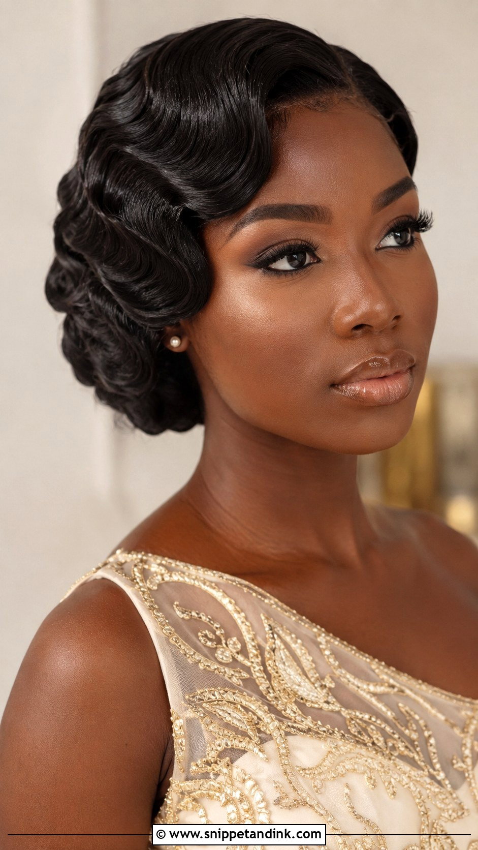 Short Finger Wave Bridesmaid Hairstyle - Snippet and Ink - 25 Bridesmaid Hairstyles for Short Hair