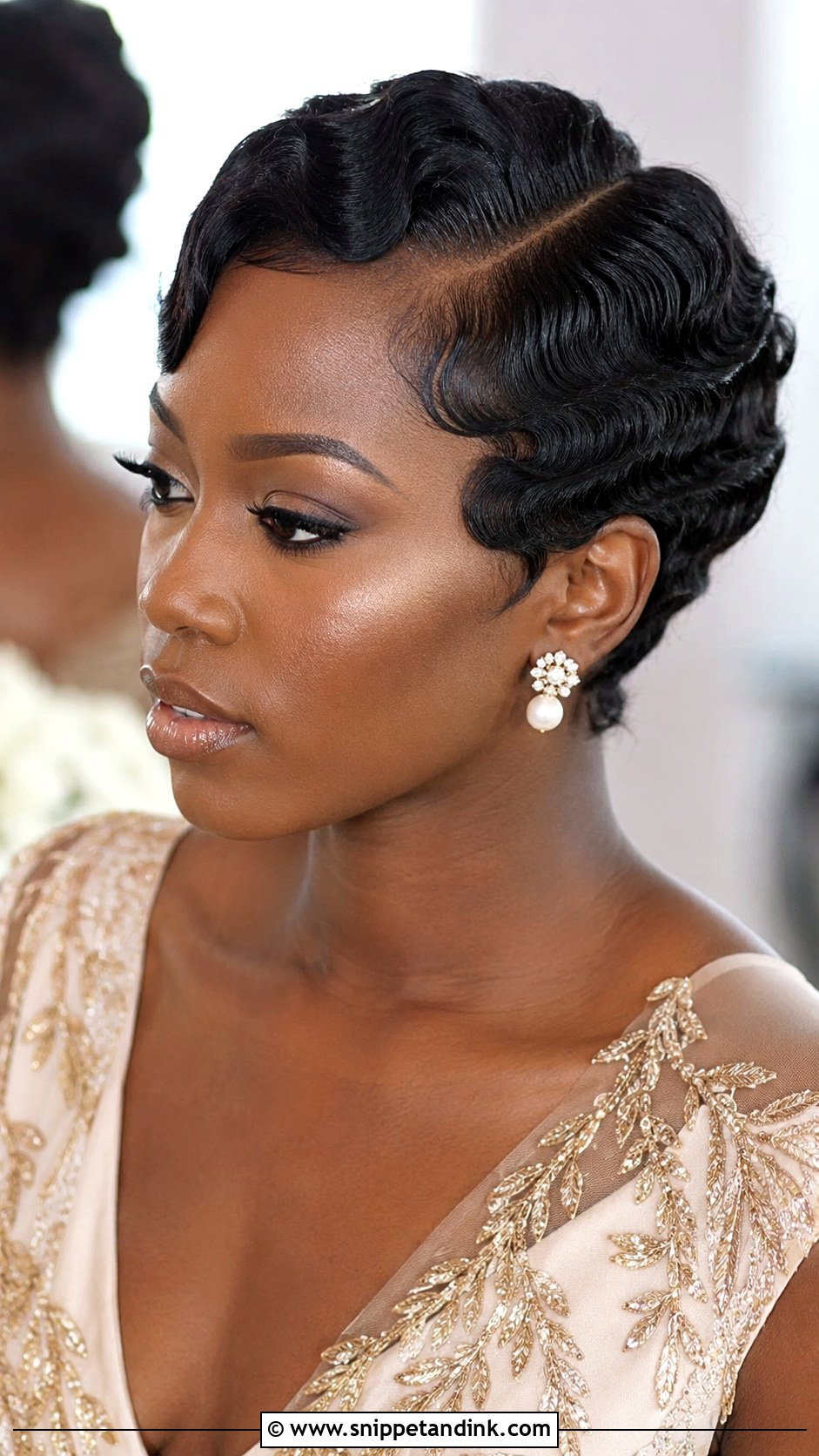Short Finger Waves Bridesmaid Hairstyle - Snippet and Ink - 20 Bridesmaid Hairstyle Shorthair Ideas
