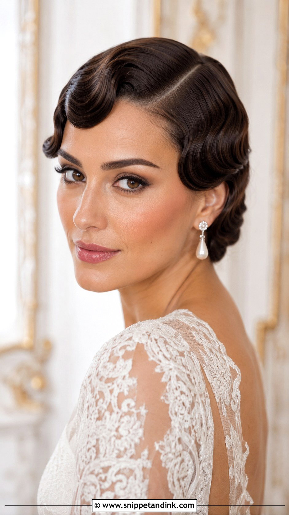 Short Finger Waves For Brides - Snippet and Ink - 15 Short Hair Styles for Brides