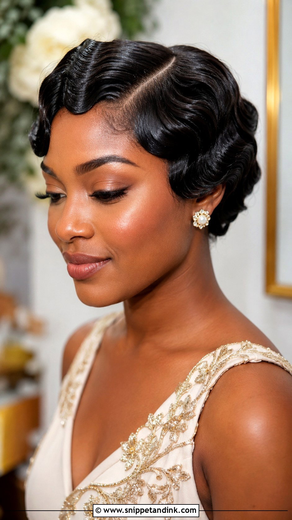 Short Finger Waves For Bridesmaid - Snippet and Ink - 20 Short Hair Styles for Wedding Bridesmaid